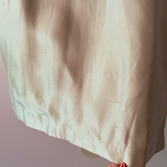 NWT Theory Silk Ice Gray Shantung Twill Button Down A-Line Mini Dress Women's 6 - Picture 16 of 16